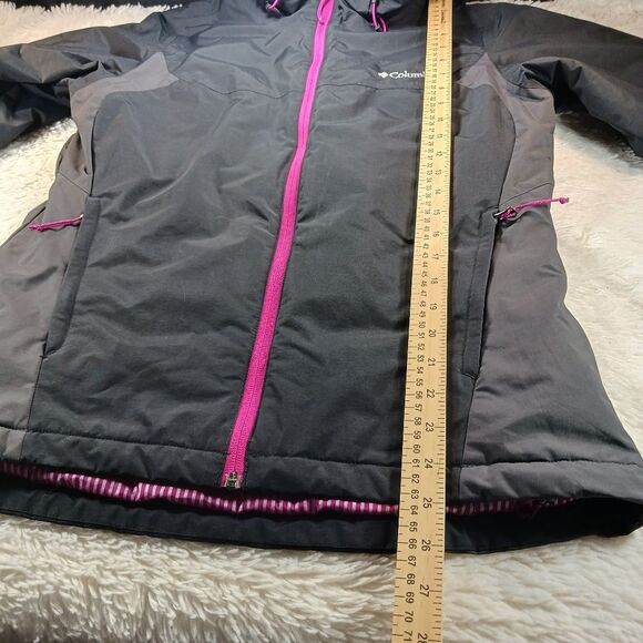 Columbia Thermal Coil Hooded Jacket Women Small. Black/ Pink. Full Zippers..... - Picture 13 of 15